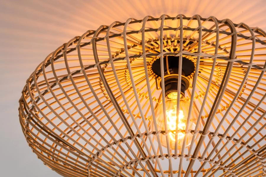 Lucide MAGALI - Flush ceiling light - Ø 56 cm - 1xE27 - Natural - atmosphere 3